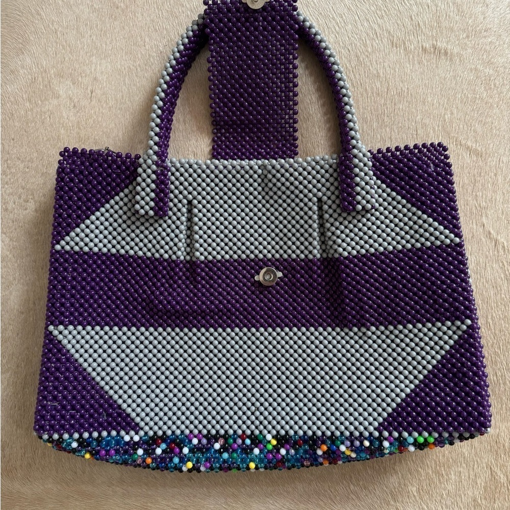 Collectible pop art purple grey bag 1960s - Picture 1 of 11